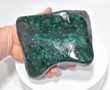 5.51" POLISHED MALACHITE Ashtray, Bowl, Sphere Stand "Video" - Congo a845