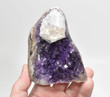 3.70" Beautiful Polished Cut Base AMETHSTY W Calcite CRYSTAL Quartz Brazil T140