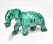 3.30" POLISHED MALACHITE ELEPHANT Animal Carving - Congo mc791