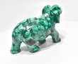 3.30" POLISHED MALACHITE ELEPHANT Animal Carving - Congo mc791