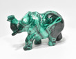 3.77" POLISHED MALACHITE ELEPHANT Animal Carving - Congo mc788
