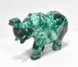 3.77" POLISHED MALACHITE ELEPHANT Animal Carving - Congo mc788