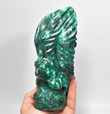 7.95" POLISHED MALACHITE EAGLE Animal Carving - Congo mc802