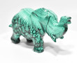 4.84" POLISHED MALACHITE ELEPHANT Animal Carving - Congo mc790