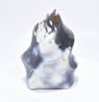 4.21" Beautiful Polished ORCA AGATE FLAME Carving "Video" Madagascar P750