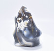 4.21" Beautiful Polished ORCA AGATE FLAME Carving "Video" Madagascar P750