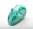 2.44" Beautiful POLISHED MALACHITE Skull Carving - Congo mc672