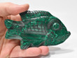 4.44" Beautiful POLISHED MALACHITE FISH Animal Carving - Congo mc772