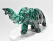 8.07" POLISHED MALACHITE ELEPHANT Animal Carving - Congo mc902