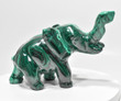 6.18" POLISHED MALACHITE ELEPHANT Animal Carving - Congo mc900