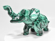 6.18" POLISHED MALACHITE ELEPHANT Animal Carving - Congo mc900