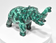 7.08" POLISHED MALACHITE ELEPHANT Animal Carving - Congo mc903
