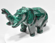 7.08" POLISHED MALACHITE ELEPHANT Animal Carving - Congo mc903