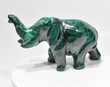 7.08" POLISHED MALACHITE ELEPHANT Animal Carving - Congo mc903