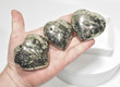 3 Pcs Golden Polished PYRITE HEART Bulk Set Deal "Video" Peru P917