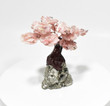 5.47" Beautiful Pink OPAL and Golden PYRITE Bonsai Tree "Video" Peru P879