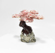 5.47" Beautiful Pink OPAL and Golden PYRITE Bonsai Tree "Video" Peru P879