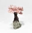 5.47" Beautiful Pink OPAL and Golden PYRITE Bonsai Tree "Video" Peru P879