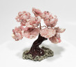 4.72" Beautiful Pink OPAL and Golden PYRITE Bonsai Tree "Video" Peru P874
