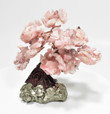 4.56" Beautiful Pink OPAL and Golden PYRITE Bonsai Tree "Video" Peru P869