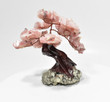 4.56" Beautiful Pink OPAL and Golden PYRITE Bonsai Tree "Video" Peru P869