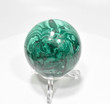 2.04" Beautiful POLISHED MALACHITE SPHERE With Stand "Video" Congo E618