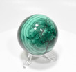 2.32" Beautiful POLISHED MALACHITE SPHERE With Stand "Video" Congo E616