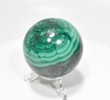 2.32" Beautiful POLISHED MALACHITE SPHERE With Stand "Video" Congo E616