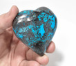 2.55" Polished CHRYSOCOLLA And MALACHITE HEART "Video" Ica Peru -T196