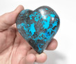 2.55" Polished CHRYSOCOLLA And MALACHITE HEART "Video" Ica Peru -T196