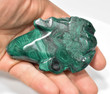 3.50" Beautiful POLISHED MALACHITE FROG Animal Carving "Video" Congo mc878