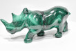 4.52" Beautiful POLISHED MALACHITE RHINO Animal Carving "Video" - Congo mc840