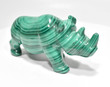 3.59" Beautiful POLISHED MALACHITE RHINO Animal Carving "Video" - Congo mc833