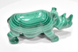 3.59" Beautiful POLISHED MALACHITE RHINO Animal Carving "Video" - Congo mc833