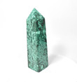 6.88" POLISHED MALACHITE OBELISK Tower Carving - Congo A937