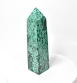 6.88" POLISHED MALACHITE OBELISK Tower Carving - Congo A937