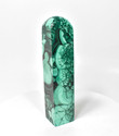 5.70" POLISHED MALACHITE OBELISK Tower Carving - Congo A938