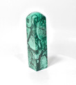 4.48" POLISHED MALACHITE OBELISK Tower Carving - Congo A941