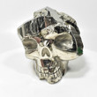 3.81" Beautiful Polished GOLDEN PYRITE SKULL Carving Huanzala Mine Peru P994