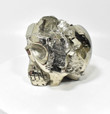 3.81" Beautiful Polished GOLDEN PYRITE SKULL Carving Huanzala Mine Peru P994