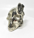 3.34" Beautiful Polished GOLDEN PYRITE SKULL Carving Huanzala Mine Peru P992