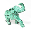 4.13" POLISHED MALACHITE ELEPHANT Animal Carving - Congo mc954
