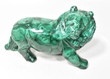 5.86" POLISHED MALACHITE LION Animal Carving - Congo mc953