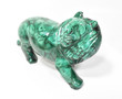 5.86" POLISHED MALACHITE LION Animal Carving - Congo mc953