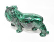 5.86" POLISHED MALACHITE LION Animal Carving - Congo mc953