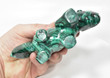5.39" POLISHED MALACHITE DINOSAUR Animal Carving - Congo mc942