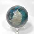 2.32" Polished SHATTUCKITE CHRYSOCOLLA SPHERE With Stand Kaokoveld Namibia S355