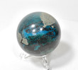 2.32" Polished SHATTUCKITE CHRYSOCOLLA SPHERE With Stand Kaokoveld Namibia S355