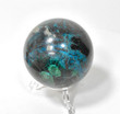 2.32" Polished SHATTUCKITE CHRYSOCOLLA SPHERE With Stand Kaokoveld Namibia S355