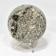 3.22" GOLDEN Polished PYRITE SPHERE With Stand - Peru P923